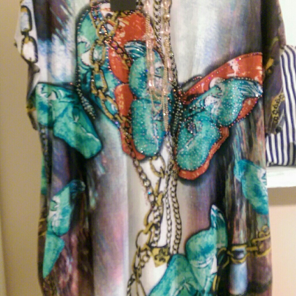 Brand new colorful tunic.